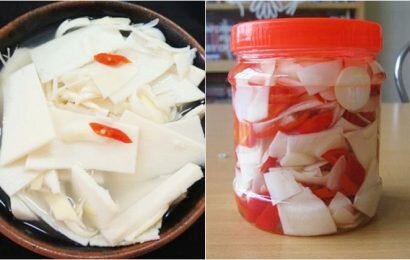 Học lỏm cách làm măng chua ngâm dấm ớt ngon khó cưỡng