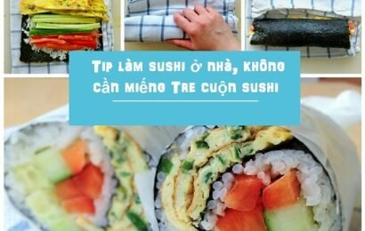 Cách cuốn sushi không cần mành tre đơn giản đến không ngờ Cách cuốn sushi không cần mành tre đơn giản đến không ngờ