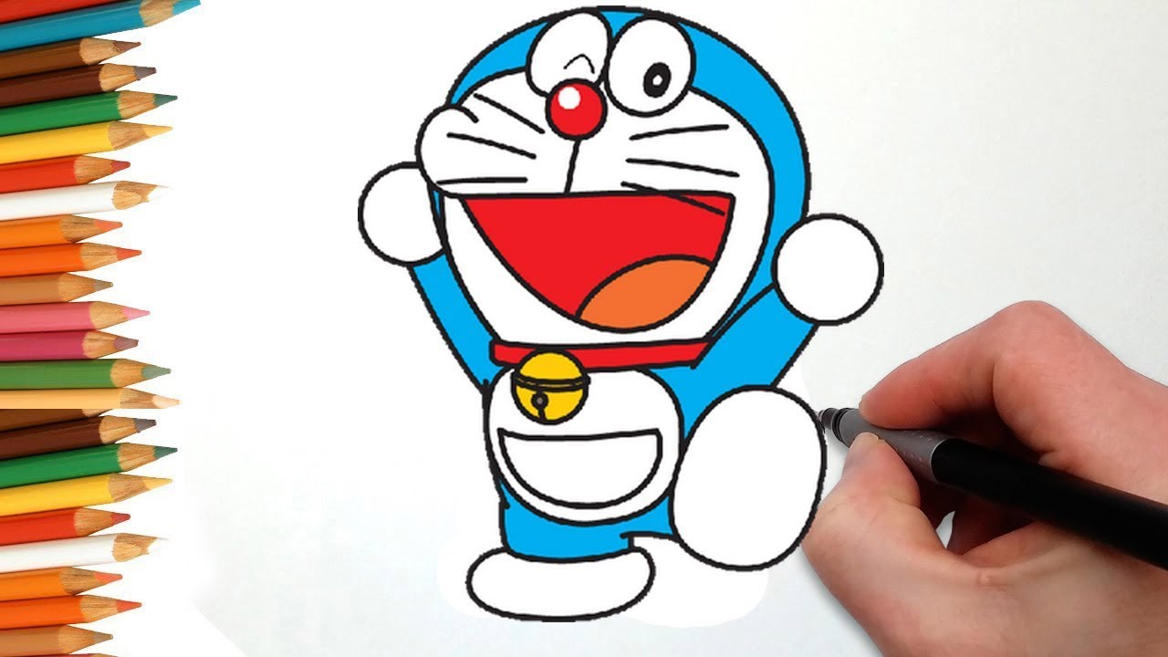 Cách vẽ doraemon cute đơn giản đẹp gợi nhớ cả bầu trời tuổi thơ